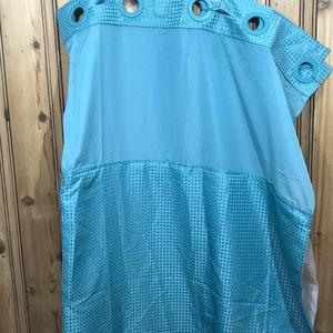 Blue Hookless Shower Curtain